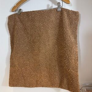 Cozy wheat Brown Textured Accent Pillow Cover Bundle of four